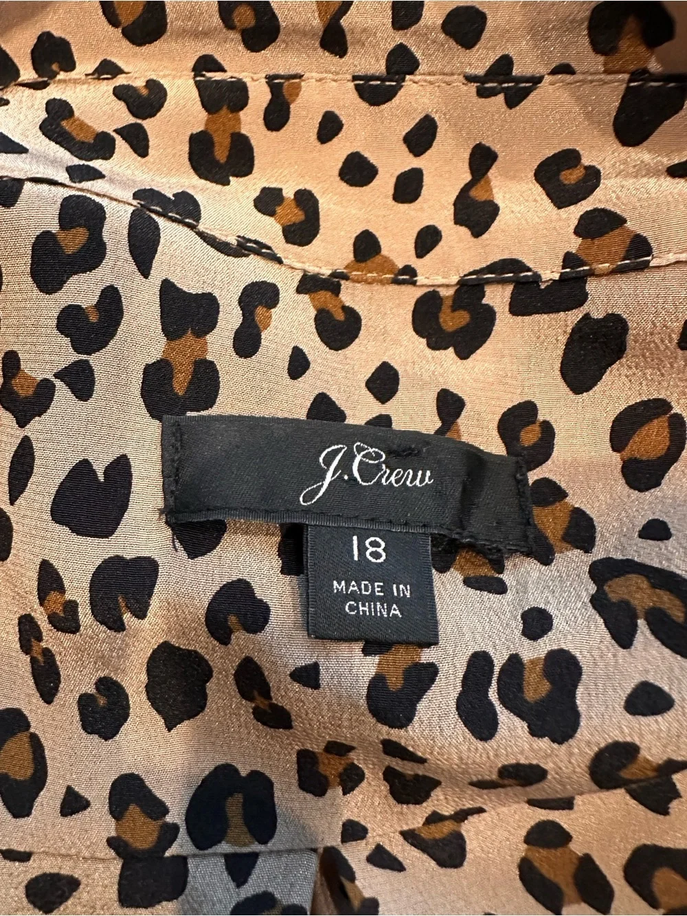 J. Crew Leopard Print Silk Blouse